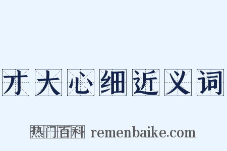 才大心细近义词是什么意思的图片
